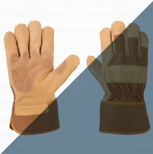 Men Cowhide Leather Work Gloves Mechanics Glove Security