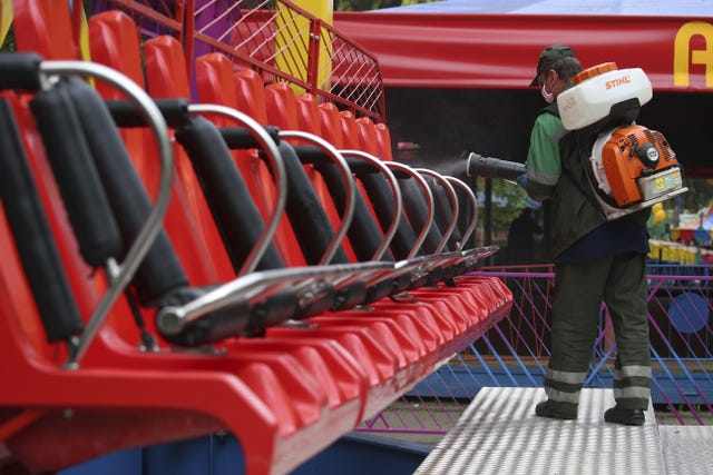 amusement rides open in minsk, belarus after winter break