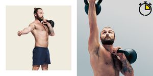 weights, exercise equipment, kettlebell, shoulder, arm, barechested, muscle, chin, sports equipment, abdomen,