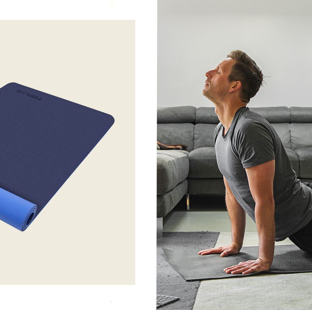 Premium Photo  Sits on yoga mat woman with sportive slim body