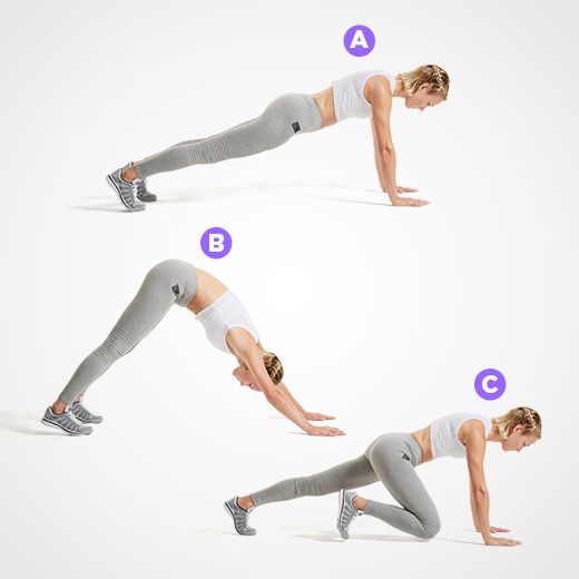 Downward Dog to Mountain Climber move