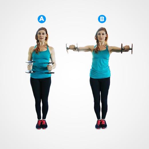 Dumbbell Bent Arm Side Raise