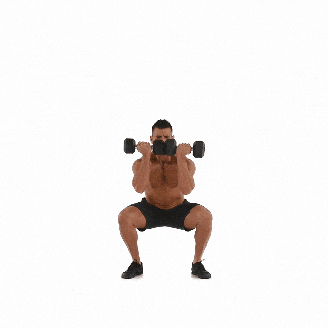 How to Perform a Dumbbell Close-Stance Front Squat | Men's Health