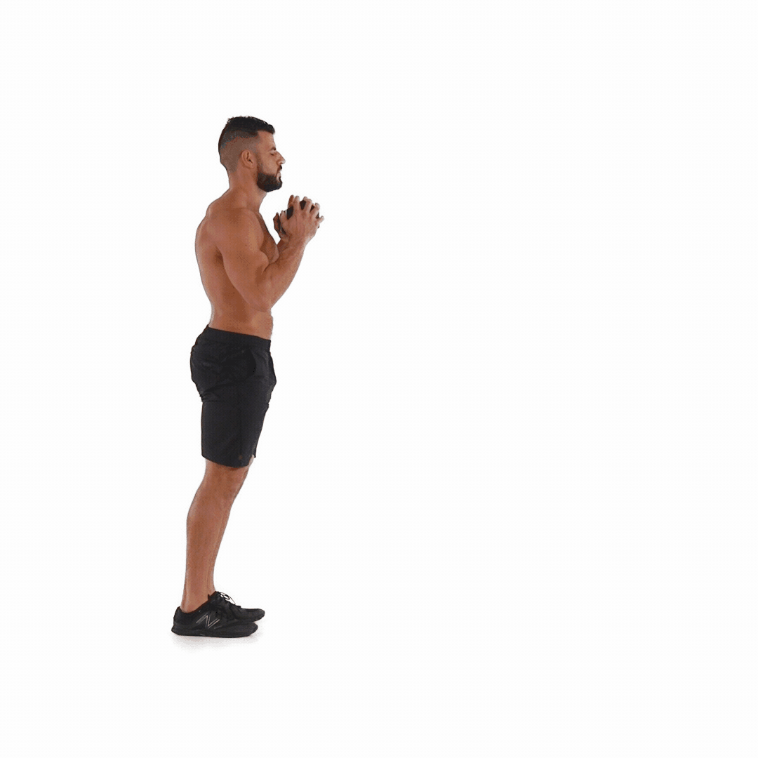 Man doing 90 degree turning lunge or rotation lunges exercise