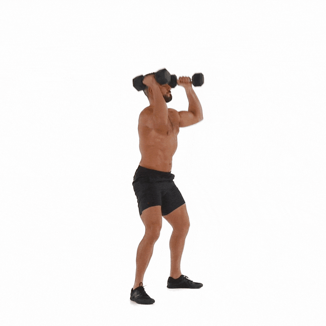 How to Do the Dumbbell Squat and Press