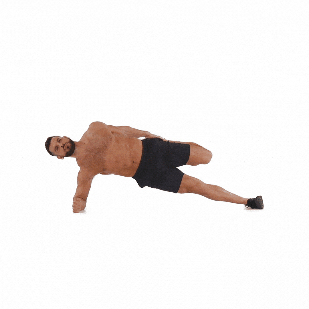 Side Plank With Quad Stretch