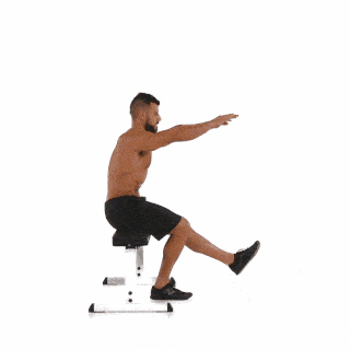 single-leg box squat