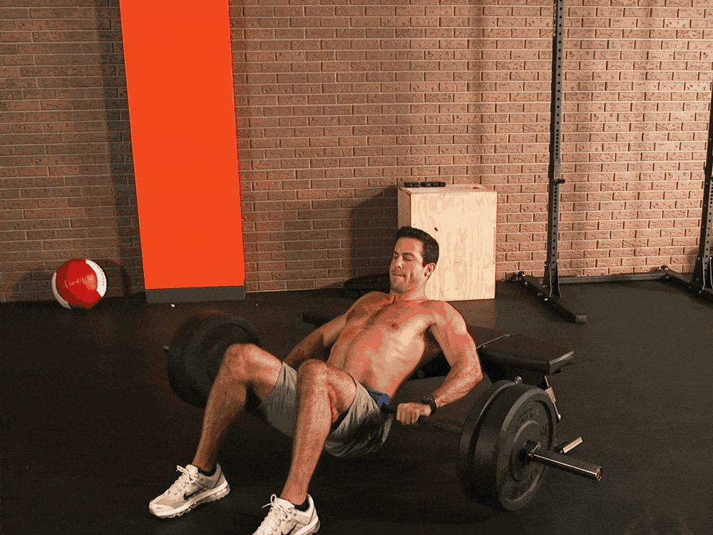 Barbell Hip Thrust with Bench - Muscle & Fitness