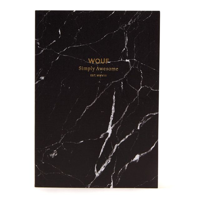 wouf
black marble notitieboek a6