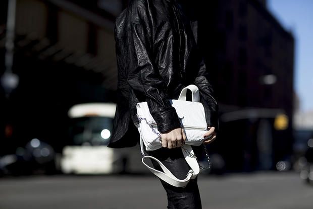 Black, White, Street fashion, Fashion, Leather, Snapshot, Urban area, Jacket, Street, Footwear, 