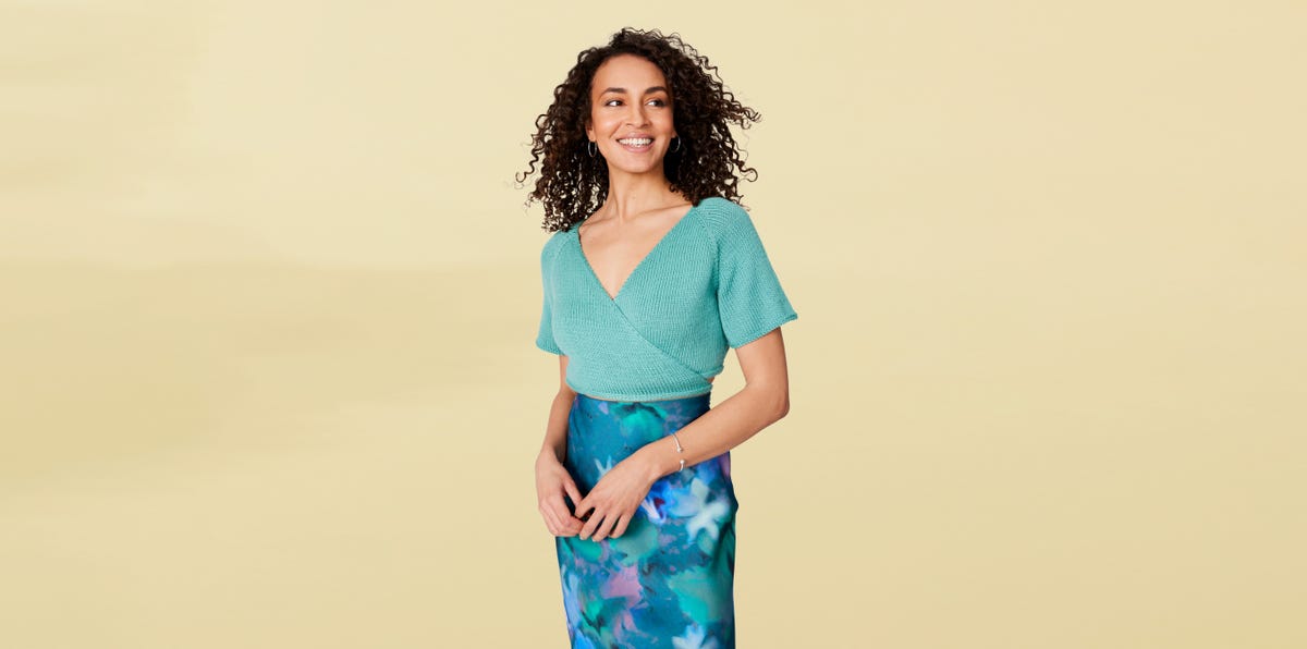 Stitch our stylish free wrap cardigan knitting pattern