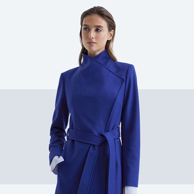 Royal Blue Robe Wrap Coat - Luxury Blue