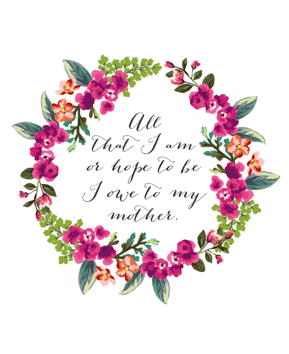 Floral Gift Topper and Watercolor Mother's Day Card printable