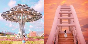 【桃園戶外景點推薦top12】，觀海彩虹橋、外星人飛碟氣象站、唯美的玻璃迴廊、純白海螺造型建築，超爆美！
