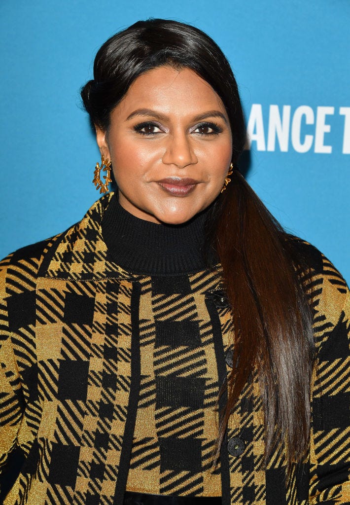 mindy kaling ponytail hairstyles