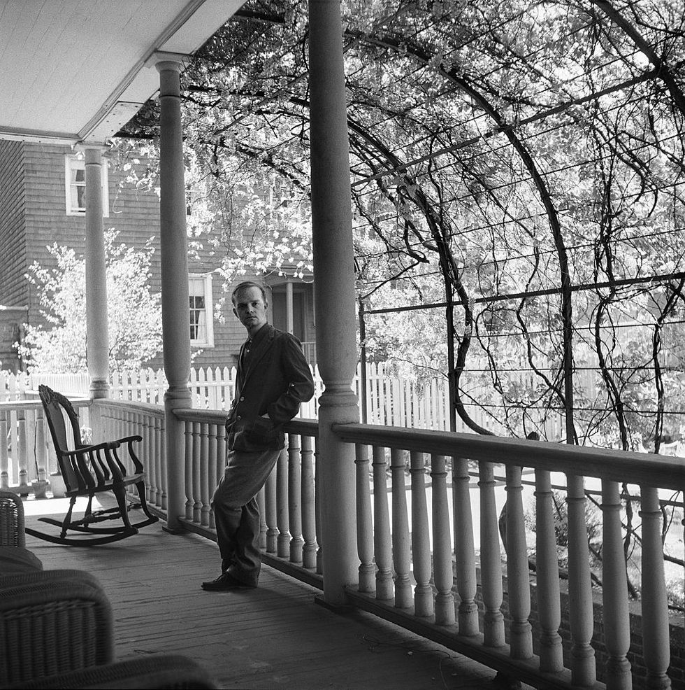 truman capote at home in brooklyn