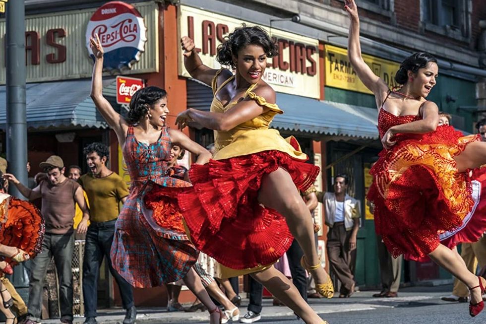 ariana debose as anita performs america in the 2021 version of west side story
