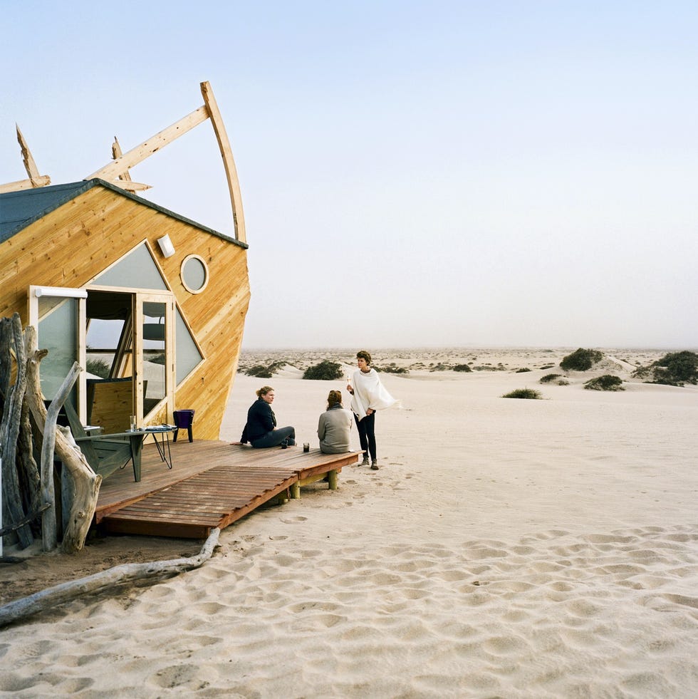 Beach, Sky, Sand, Sea, Natural environment, Shore, Coast, Ocean, Vacation, House, 