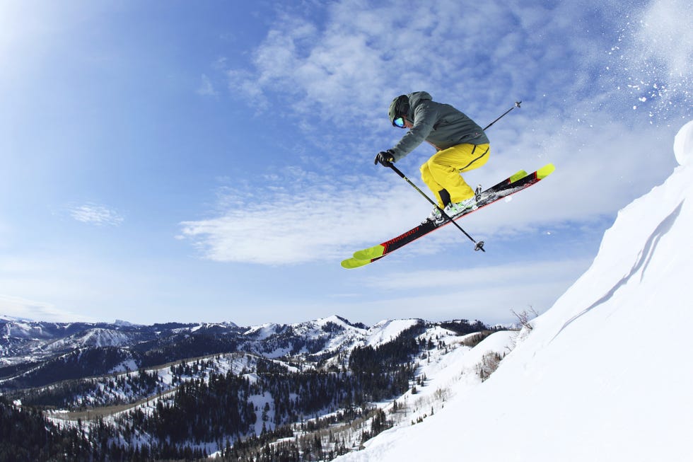 Skier, Snow, Freestyle skiing, Extreme sport, Outdoor recreation, Recreation, Ski, Slopestyle, Skiing, Sports equipment, 