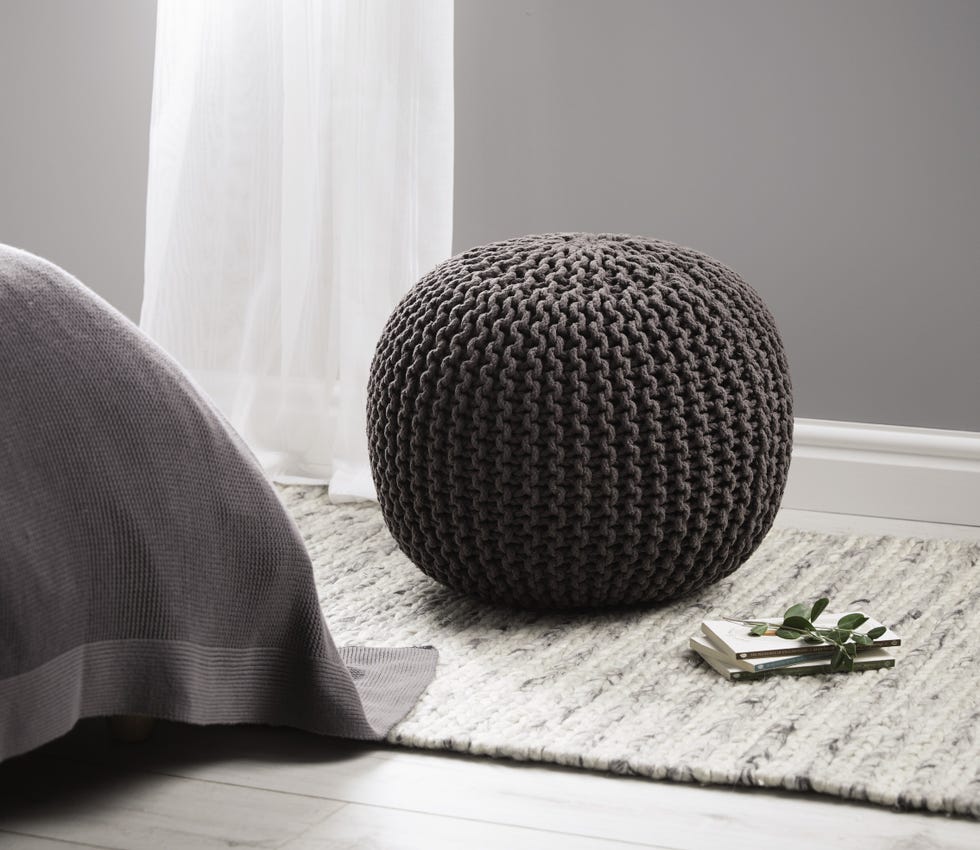 Aldi knitted poof