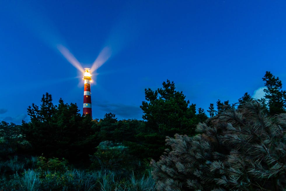 De vuurtoren Bornrif op Ameland