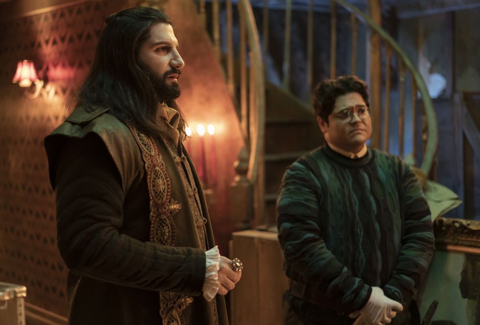 what we do in the shadows    "colin’s promotion"    season 2, episode 5 airs may 6 pictured kayvan novak as nandor, harvey guillén as guillermo cr russ martinfx