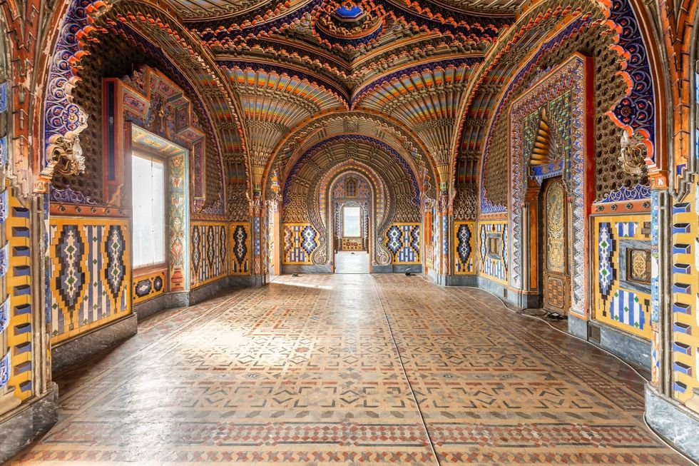 Moorish-inspired mosaic tiles at Sammezzano Castle