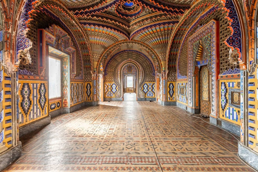 Moorish-inspired mosaic tiles at Sammezzano Castle