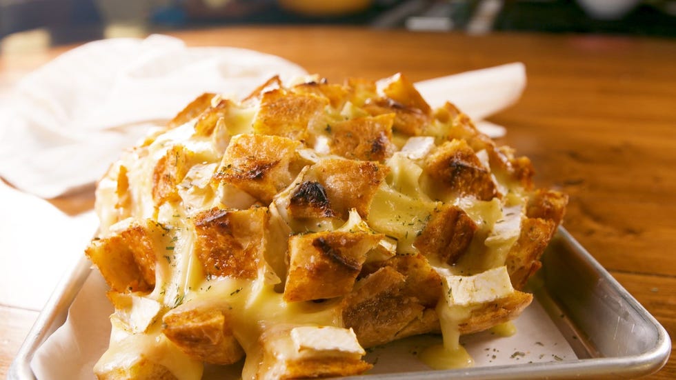 pumpkin butter brie pull apart bread
