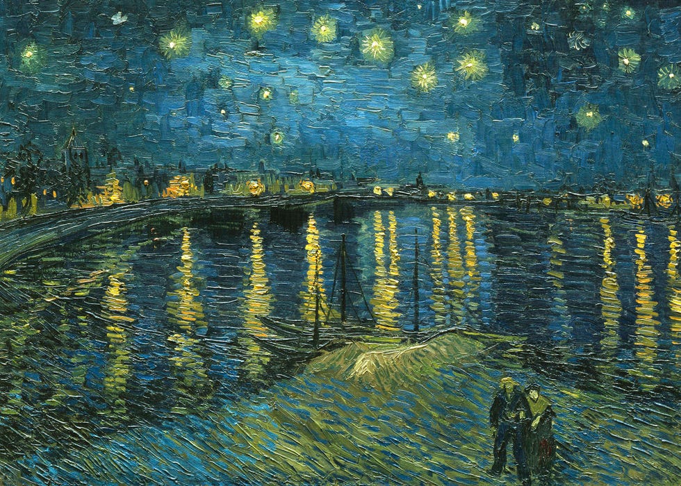 starry night over the rhône by van gogh