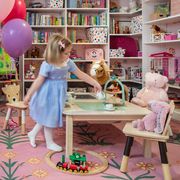 parker bowie larson's daughter playing in her new playroom
