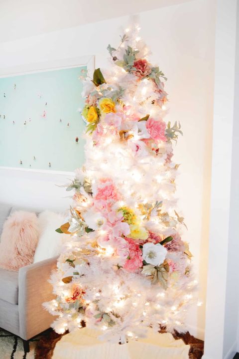 floral christmas tree