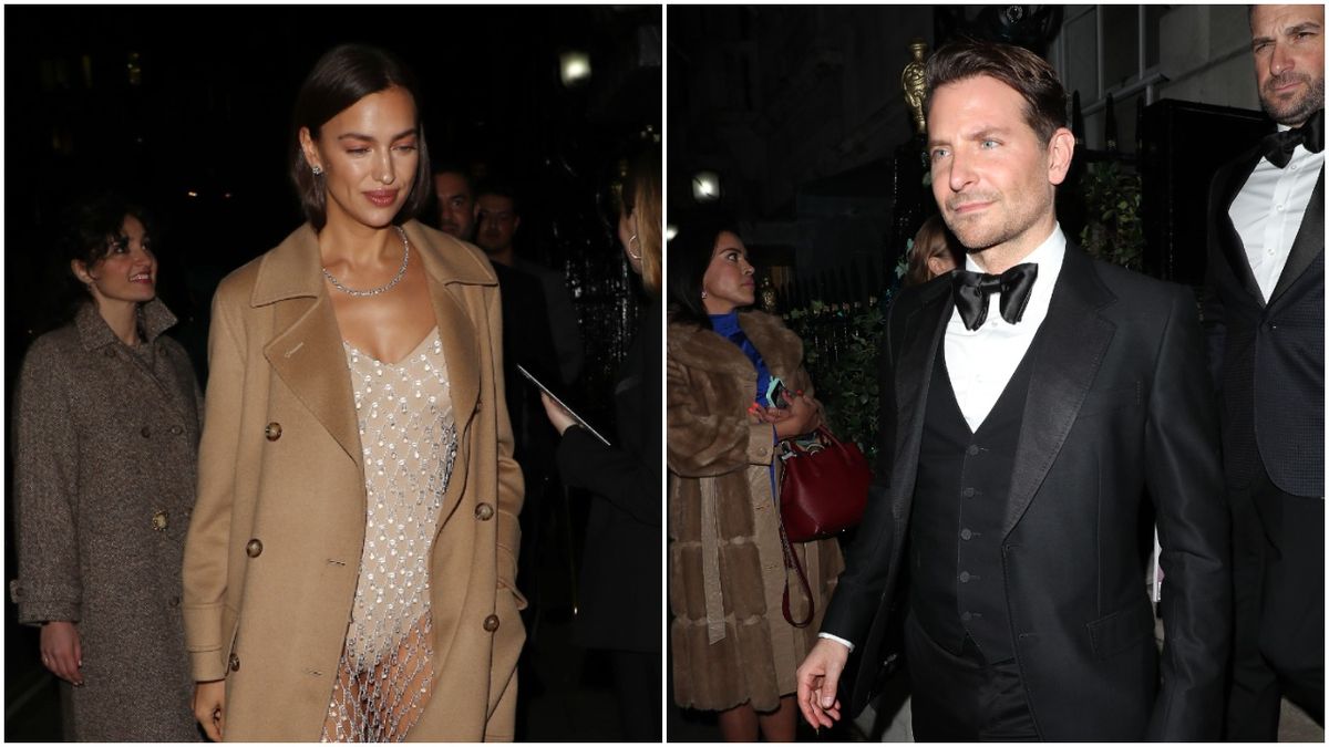 Irina Shayk and Bradley Cooper Hit the BAFTAs in Matching Suits