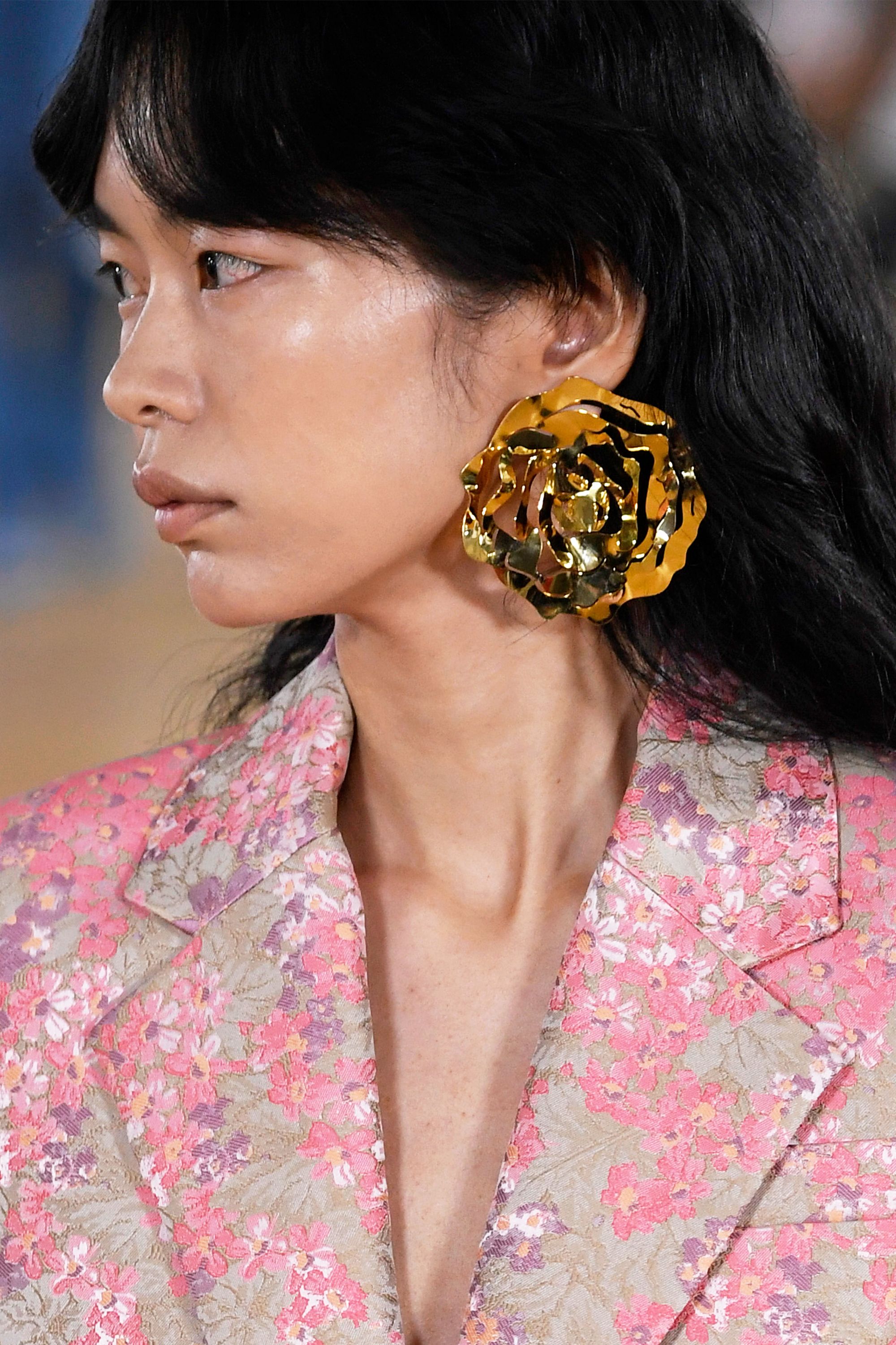 Jennifer Behr Tyla floral drop earrings - Pink