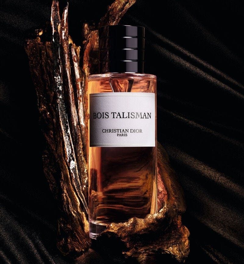 fragrance bottle named bois talisman by christian dior