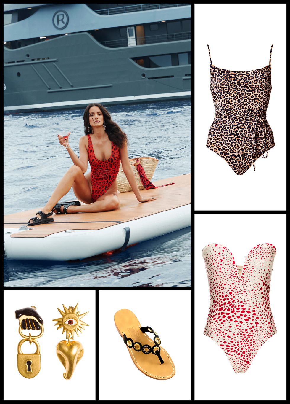 philipp plein leopard print swimsuit
