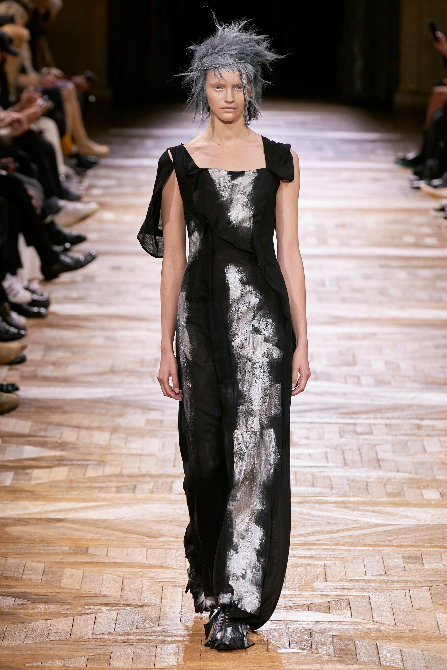 Yohji Yamamoto FEMME 17ss LOOK22ドレス 1999SS yohji yamamoto femme vintage ソーレースドレスセット