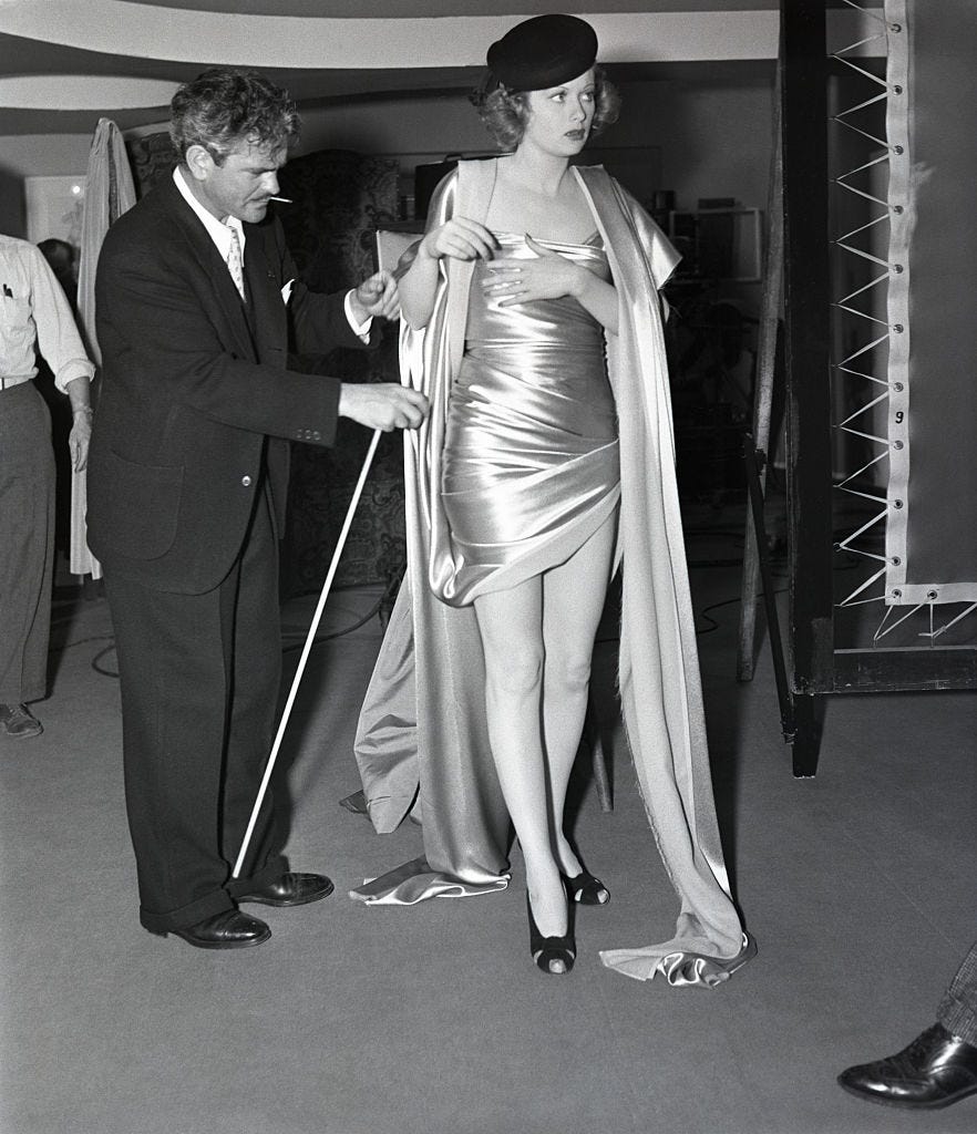 lucille ball on set