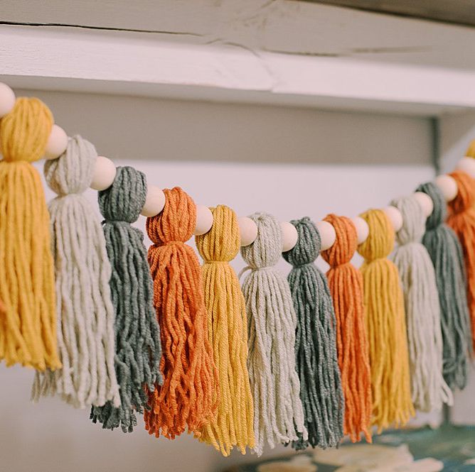 yarn tassel garland