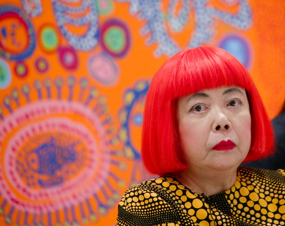 yayoi kusama "i who have arrived in heaven" exhibition   press preview