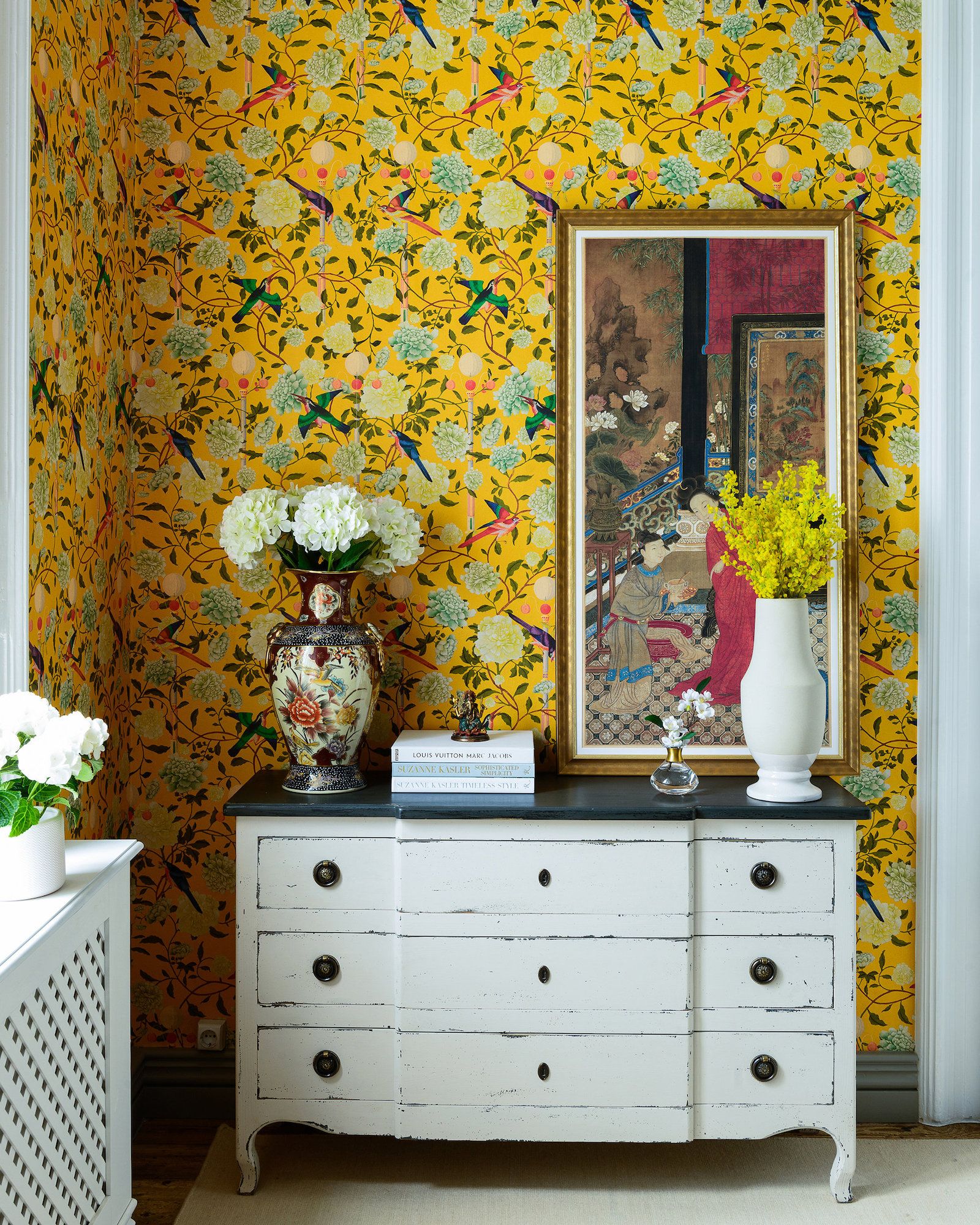 Gold Cherry Blossom Wallpaper Mural - Feathr Wallpapers