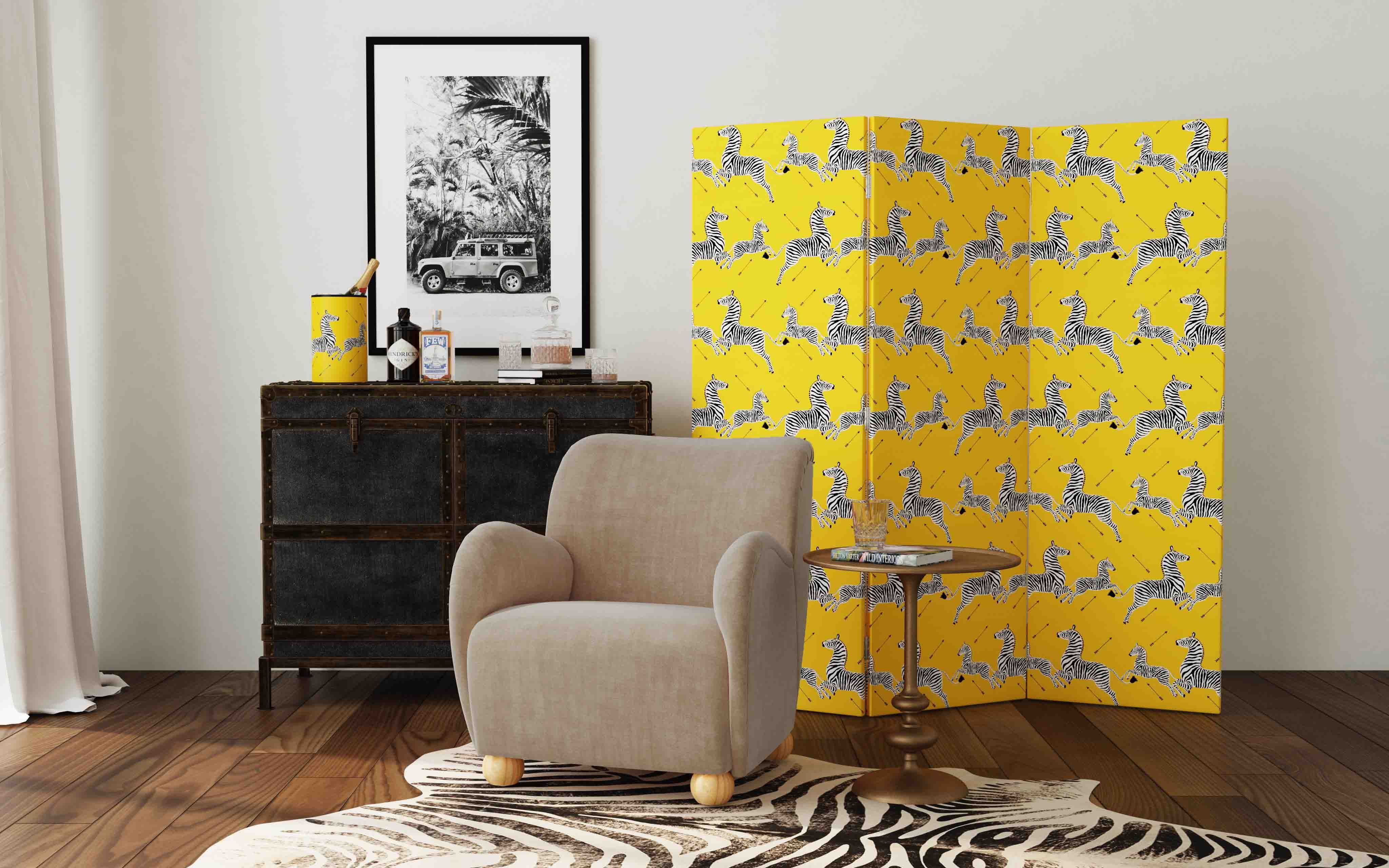 Boys Nursery with Blue Scalamandre Zebra Wallpaper  Contemporary  Nursery