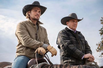 luke grimes and kevin costner on 'yellowstone'