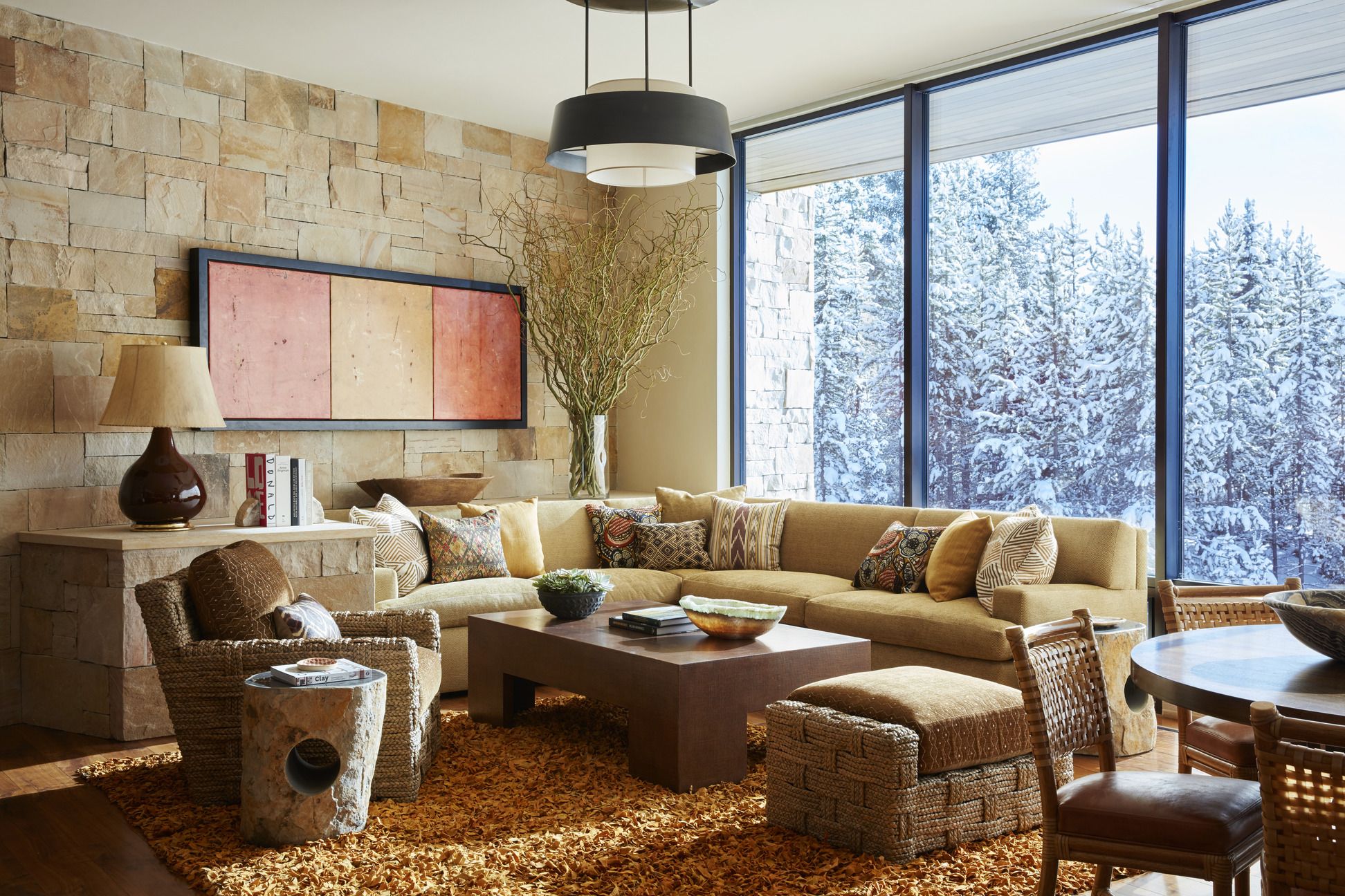 Yellowstone Club Residence - Rustic - Living Room - Other - by Tate  Interiors