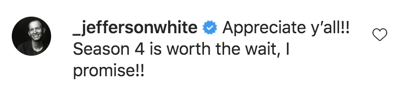 'yellowstone' fans react to jefferson white  addressing season 4 release date wait on instagram
