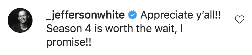 'yellowstone' fans react to jefferson white  addressing season 4 release date wait on instagram