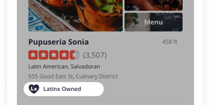 yelp latinx owned business label
