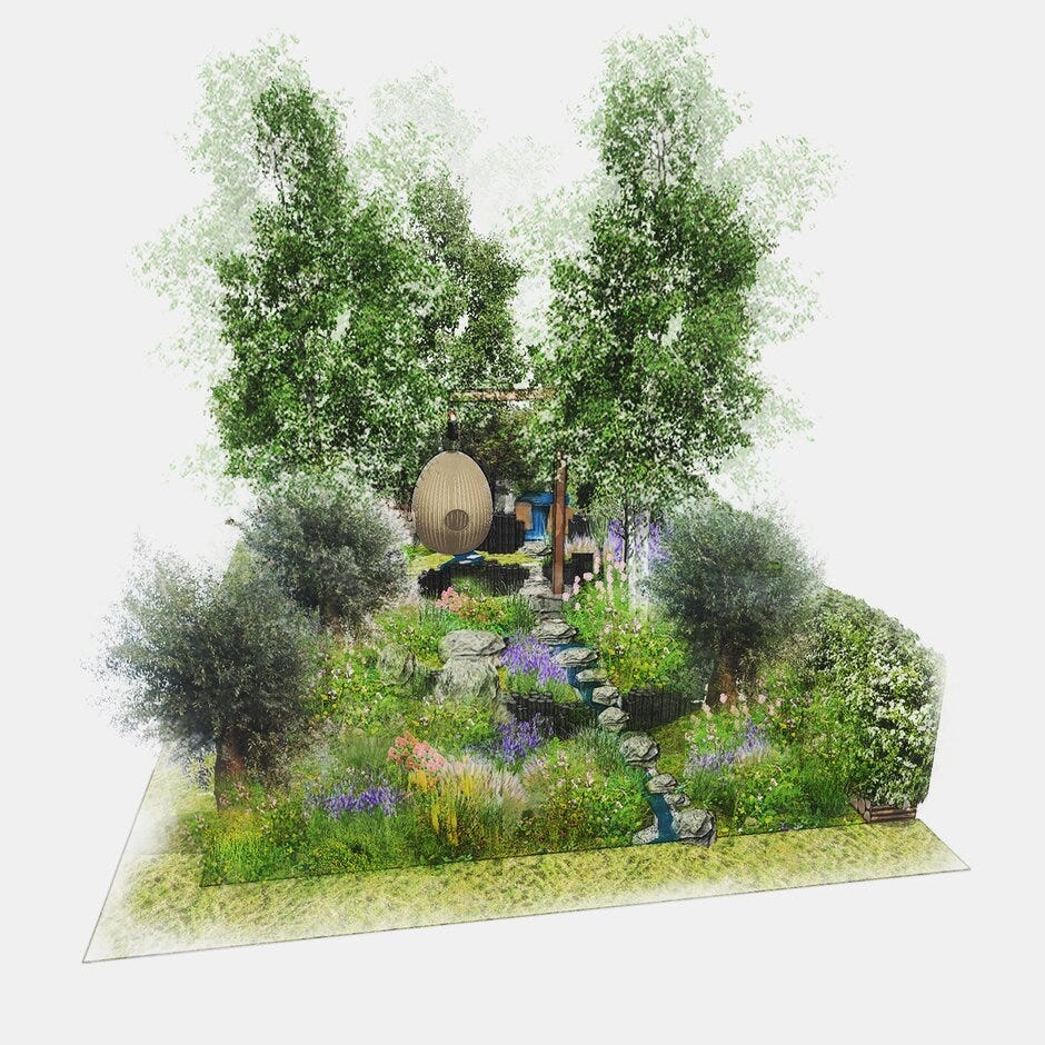 yeo valley organic garden at chelsea flower show 2021 show gardens