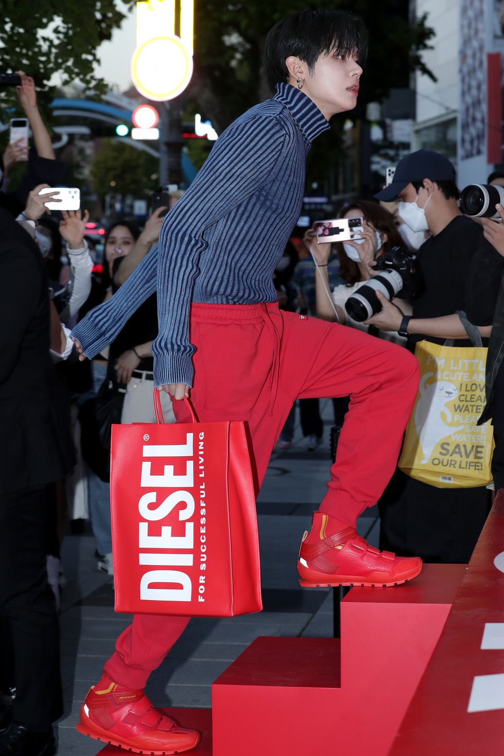 'diesel' pop up store open photocall