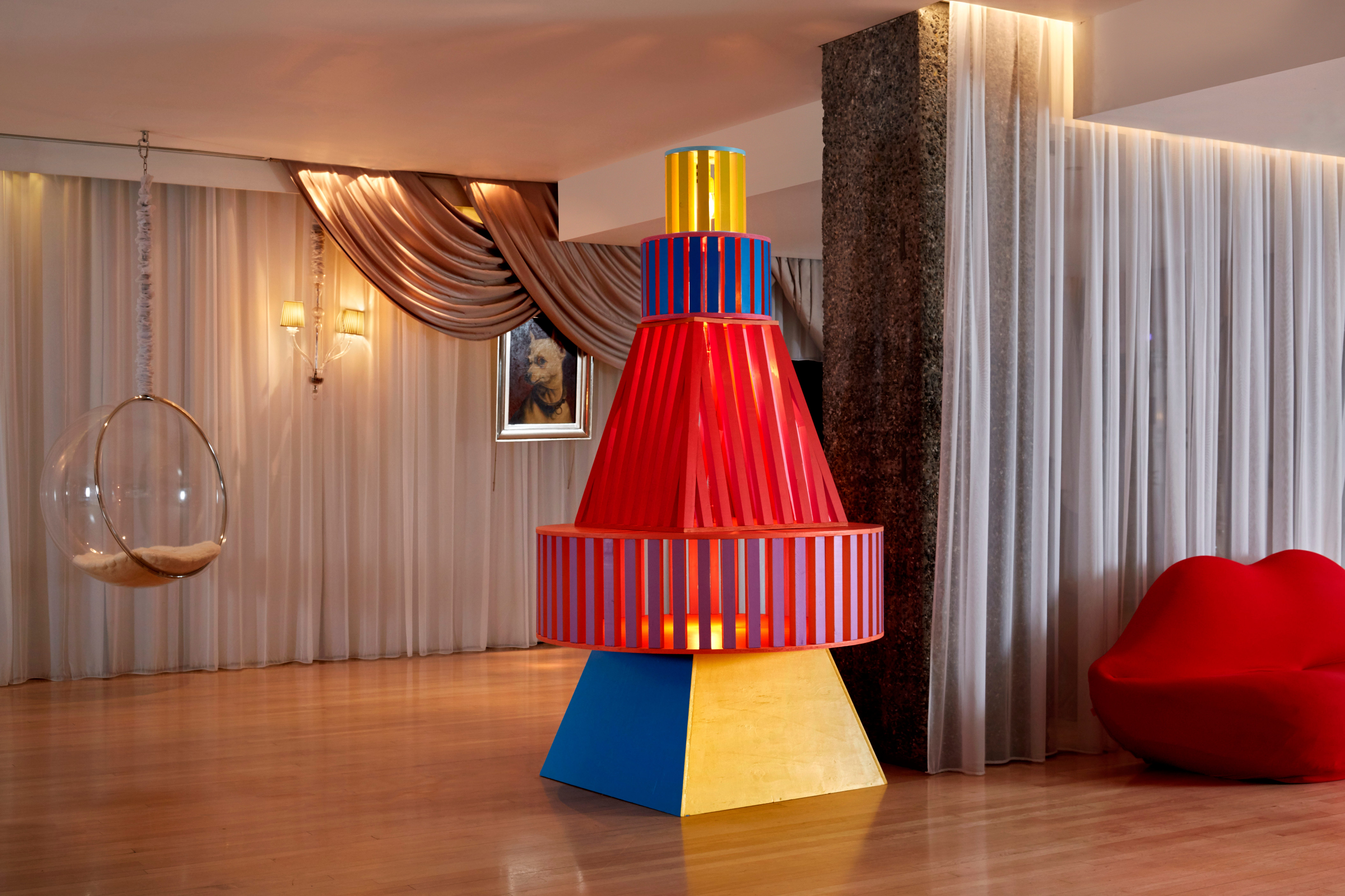 Yinka Ilori Christmas tree Sanderson Hotel London